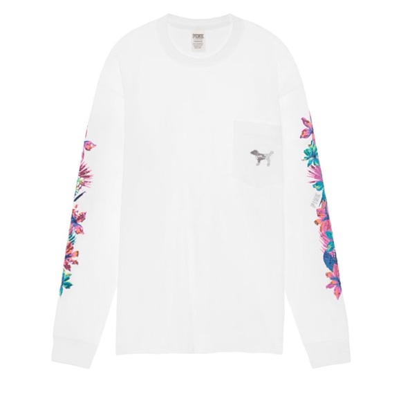 •Victoria’s Secret PINK• Bling long sleeve campus - Picture 3 of 4